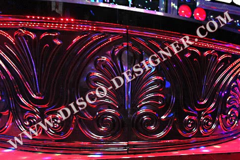 Бар Декор "FLOWER" (извит) панел с релефни орнаменти и огледално покритие (H 115cm x W 135cm)