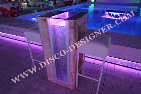 LED Beach-Tisch - Glitzerpartikel
