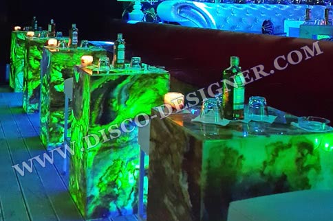 LED BOX TABLE Marble (artificial)