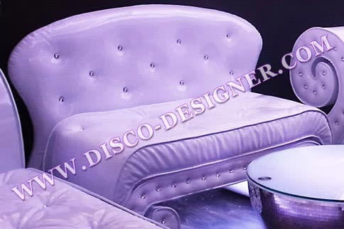 Disco-Sofa - Model 6 - Moon/Weiß-Pearl