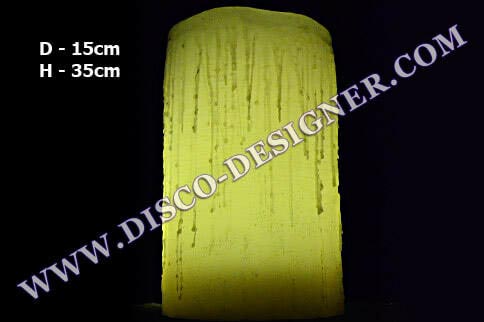LED Świeca (woskowa): H:35cm, D:15cm - RGB DMX