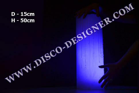 LED Kerze (aus Wachs), H:50cm, D:15cm - beleuchtete RGB DMX