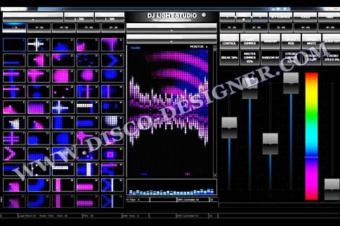 "SOUND TO LIGHT" DMX512 Контролер  с "DJ LIGHT STUDIO" софтуер за управление на осветлението, за Windows.