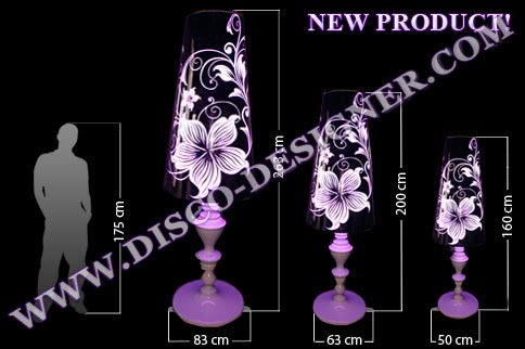 LED Ultra Baroque Disco Lamp - Flower, mirror finish