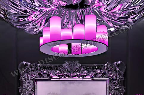 LED RGB Candle Chandelier - Small, Body size - D: 90cm, H: 50 cm,  DMX512 controlled