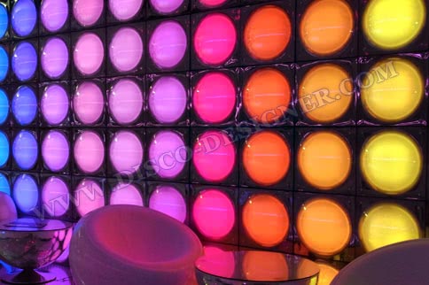 LED DISCO-PANEL "BUBBLE" lustrzane pokrycie (2 mm grubości materiału) - Bez ramki