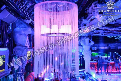 LED String Chandelier + Small Washer, Body size - D: 120cm, H: 50 cm