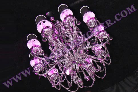 LED Disco Chandelier (Mirrored Crystal), Body size - D: 95cm, H: 80cm, RGB DMX512 controlled