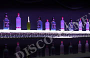 LED Etagère de mur baroque flottante pour bouteilles