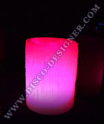 Lampă în formă de lumânare cu LED (CERATĂ) – Înălțime 15 cm, Diametru 15 cm – Cu iluminare RGB DMX