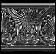 DECOR de BAR "FLEUR" - Panneau ornemental en relief (plat), finition de miroir (Hauteur 115cm x Largeur 135cm)