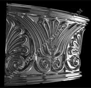 ДЕКОРАТИВНАЯ ПАНЕЛЬ ДЛЯ БАРА "FLOWER" - изогнутая панель - рельефный орнамент, зеркальное покрытие (H 115cm x W 135cm)