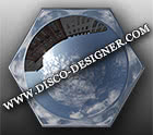 Disco-Panel "Hexa Bubble" (verspiegelt); B:40cm x H:46cm