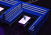 LED Disco Sofa Moderne - Velours Bleu