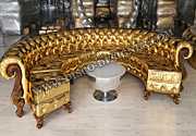 Round Baroque Sofa - GOLDEN