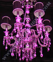 LED Disco Chandelier (Mirrored Crystal) -  Body size - D: 75cm, H: 96cm, RGB DMX512 controlled