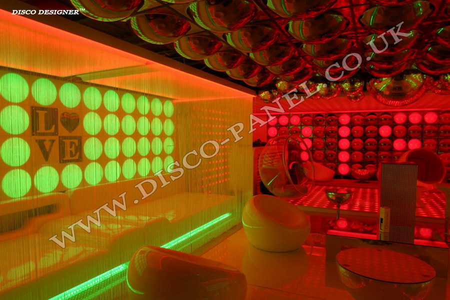 decoration a LED, nightclub intérieur design