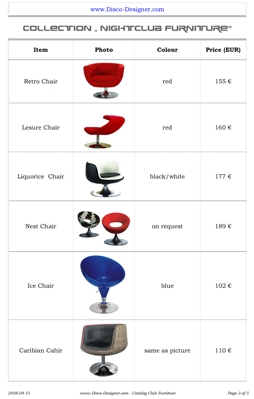furniture pricelist 3